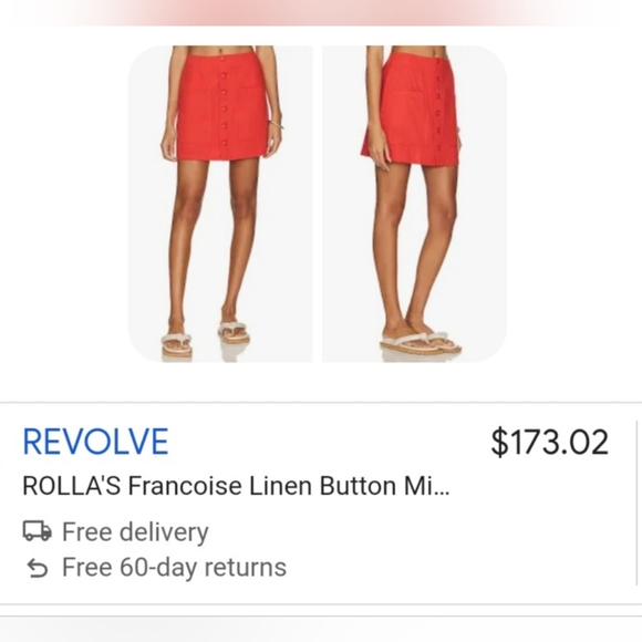ROLLA'S NWT Francoise Cord Mini Skirt in Electric .. Small - Picture 9 of 16